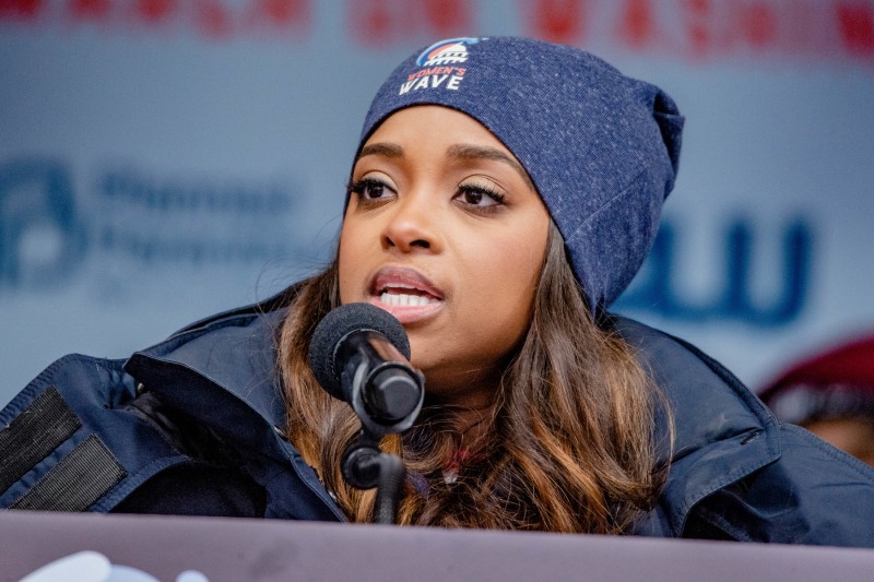 <p>Tamika Mallory durante un acto de Women´s March en Washington D.C., el 19 de enero de 2019. </p>