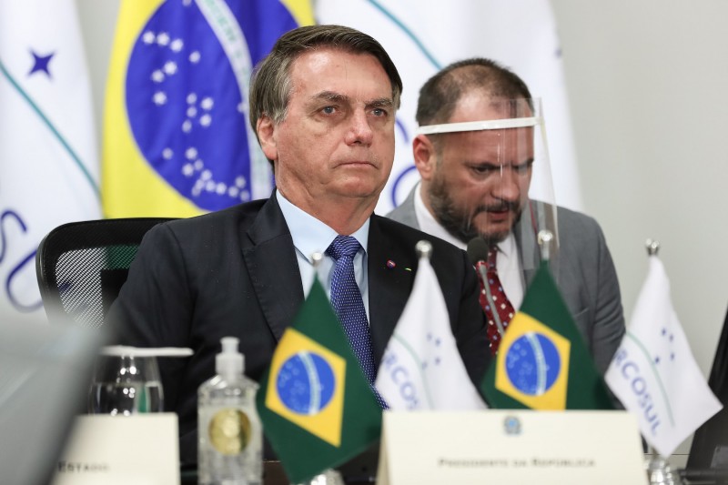<p>Jair Bolsonaro participa por videoconferencia en la cumbre de Mercosur.</p>