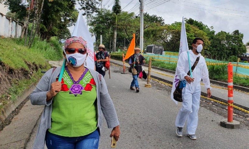 <p>Caminantes de la Marcha por la Dignidad en junio.</p>