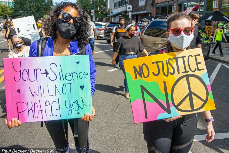<p>Manifestantes de Black Lives Matter en Columbus (Ohio) el 30 de agosto.</p>