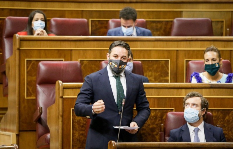 <p>Santiago Abascal en la Sesión de Control al Gobierno.</p>