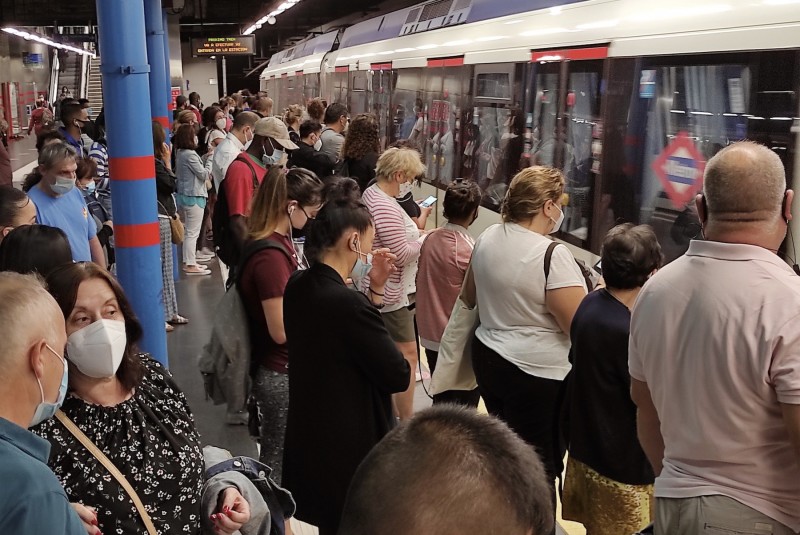 <p>Imagen reciente del metro de Madrid (Linea 10, Príncipe Pío). <strong>/ @ObreraMetro</strong></p>