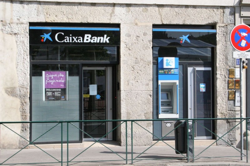 <p>Oficina de Caixa Bank.</p>