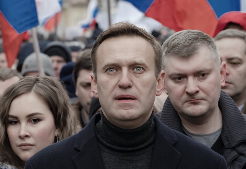 <p>Alexei Navalny en una marcha en recuerdo al político Boris Nemtsov, asesinado en Rusia.</p>