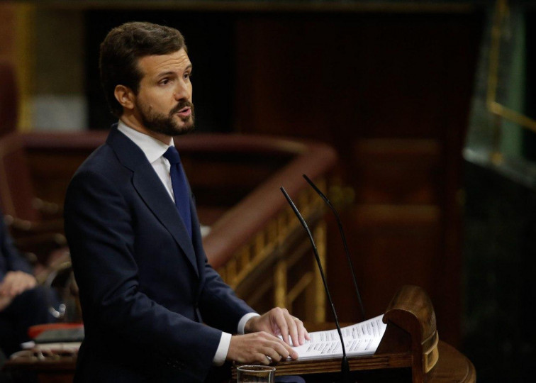 <p>Casado, durante su intervención en el debate de la moción de censura. </p>