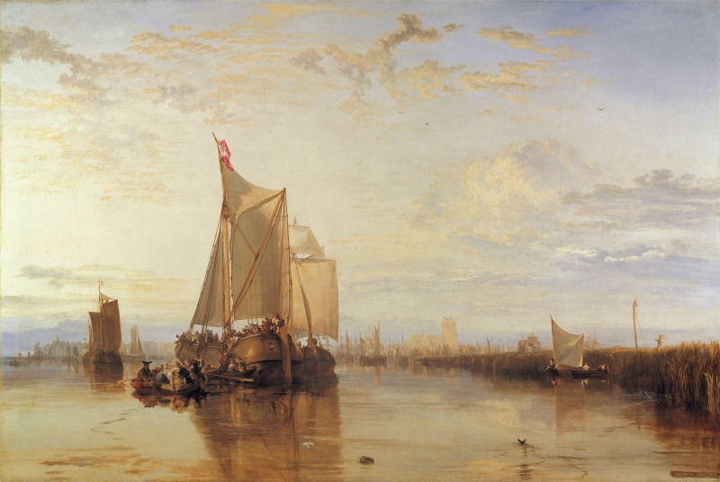 <p>El buque correo Dort de Rotterdam en calma. 1818.</p>