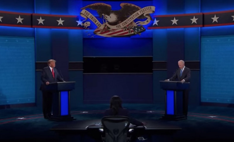 <p>Una imagen del debate entre Biden y Trump, del 22 de octubre. </p>