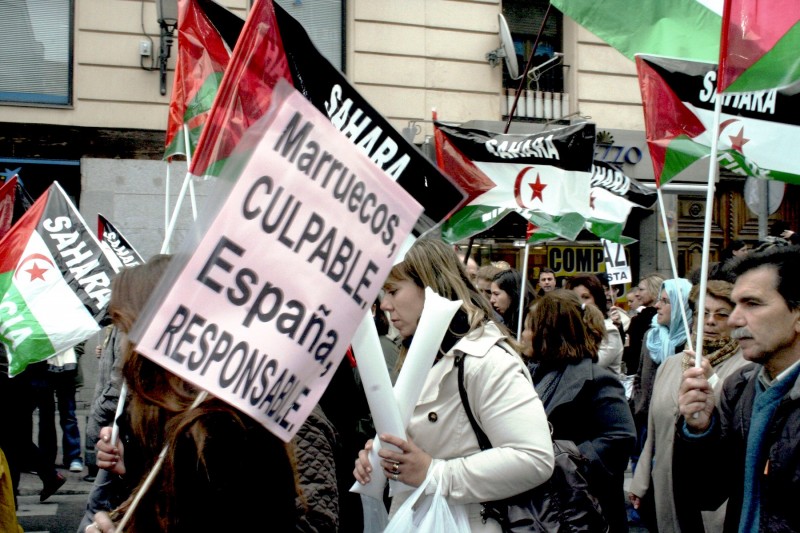 <p>Manifestación por un Sáhara libre en Madrid.</p>