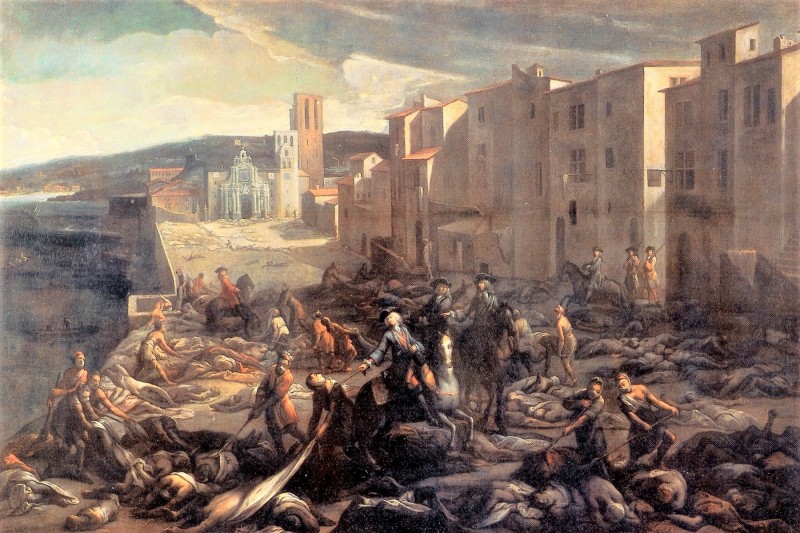 <p>Escena de la peste de 1720 en La Tourette</p>