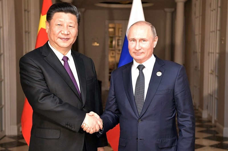 <p>Encuentro entre Vladimir Putin y Xi Jinping, en julio de 2018.</p>