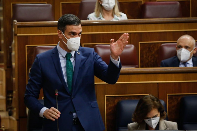 <p>Pedro Sánchez responde a las preguntas de los diputados en la sesión de control de este 24 febrero.</p>