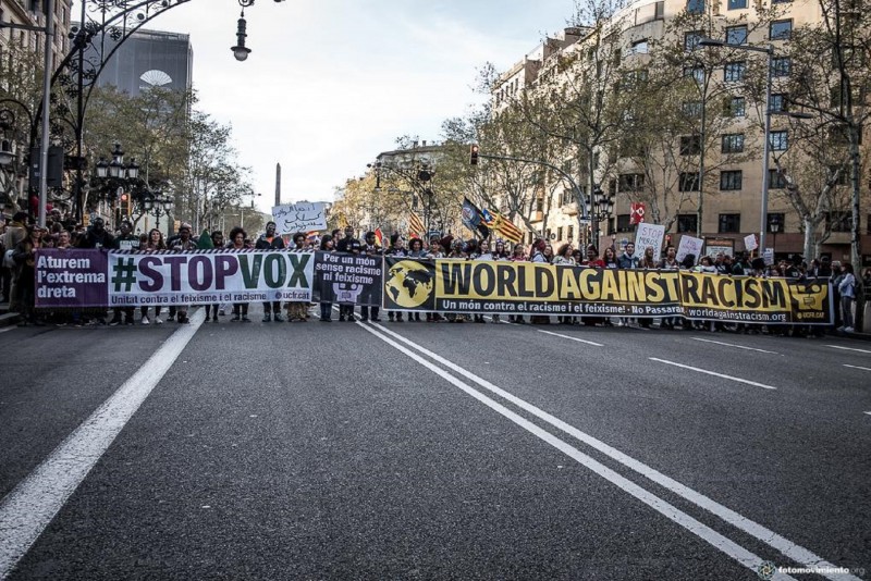 <p>Manifestación contra Vox en Barcelona en 2019.</p>