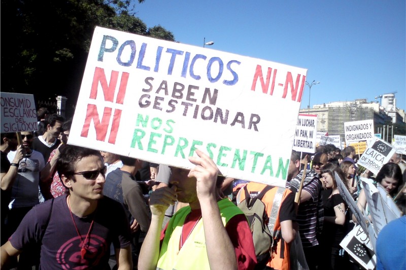 <p>Manifestación del 15-M en Madrid (2011).</p>
