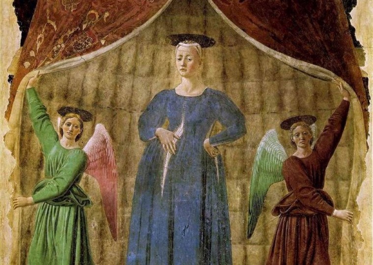 <p>Detalle del cuadro Madonna del parto. </p>