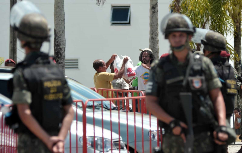<p>Policías militares de Bahia en 2012.</p>
