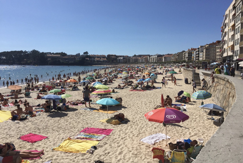 <p>La playa de Sanxenxo (Galicia).</p>