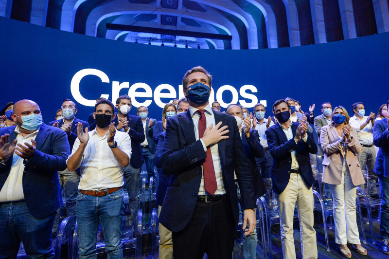 <p>Pablo Casado, el sexto día de la convención nacional del PP en Valencia.</p>