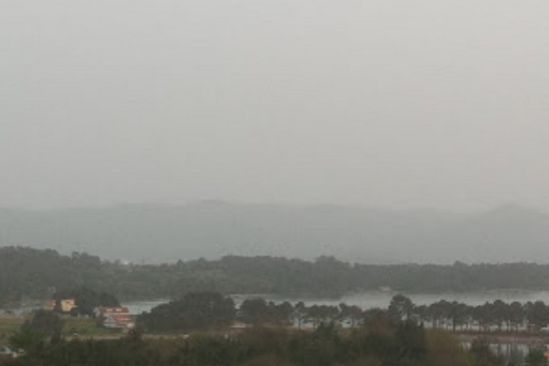 <p>Vista de la aldea de Torea (Muros).</p>