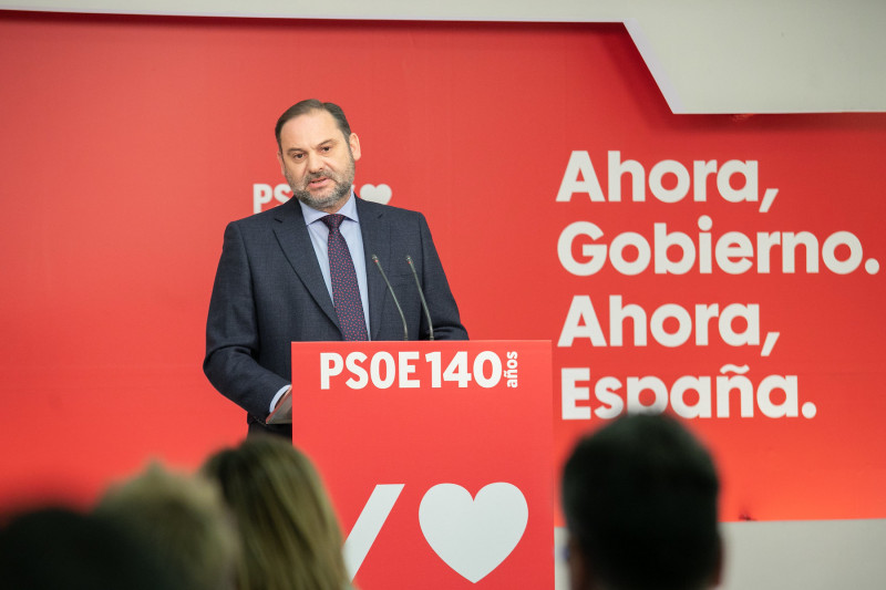 <p>José Luis Ábalos durante una rueda de prensa en 2020.</p>