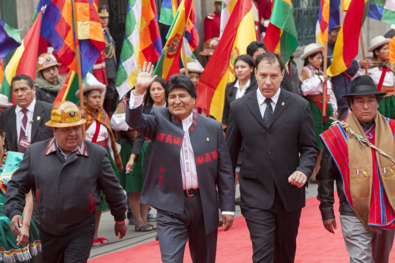 <p>Toma de posesión de Evo Morales en La Paz el 22 de enero de 2015.</p>