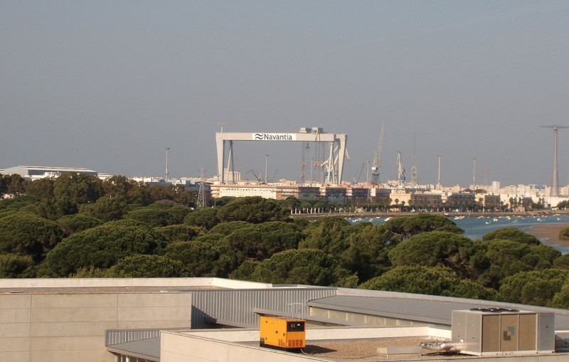 <p>Astilleros Navantia en Cádiz (España).</p>