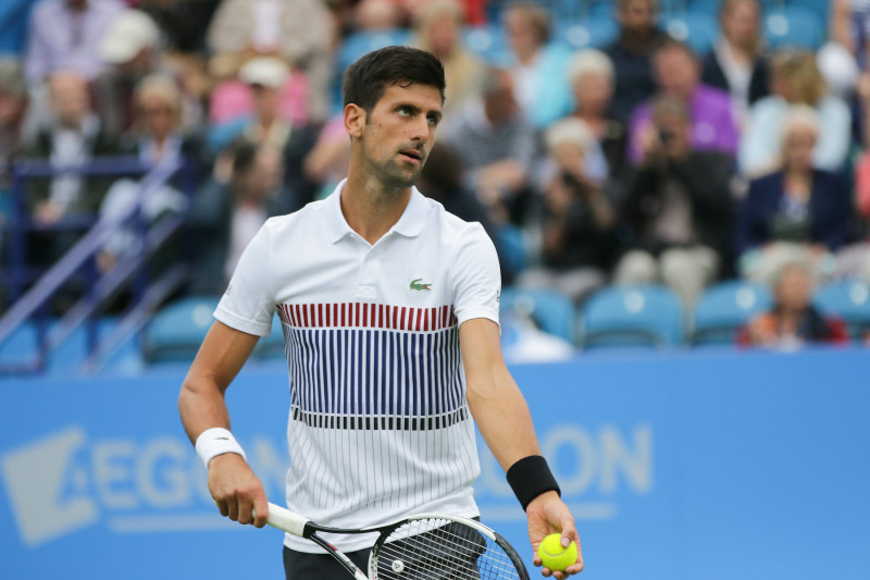 <p>Djokovic en el Torneo de Eastbourne (Inglaterra) de 2017.</p>