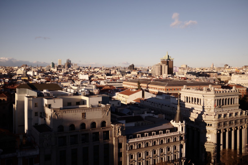 <p>Vista de Madrid desde una terraza de la calle Alcalá.</p>