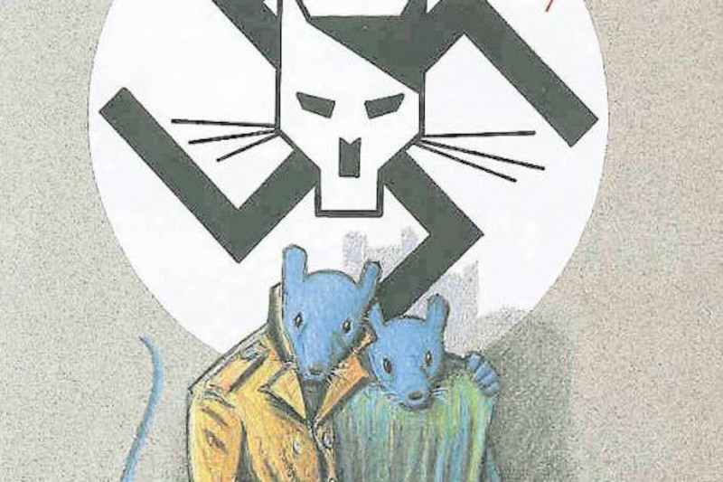 <p>Ilustración del cómic <em>Maus</em> (1980).</p>