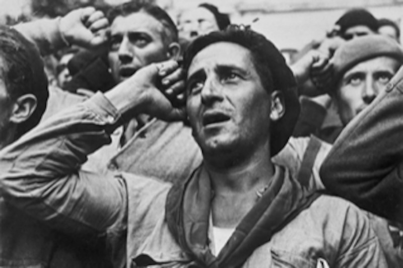 <p>Brigadistas en Barcelona el 28 de octubre de 1938.</p>