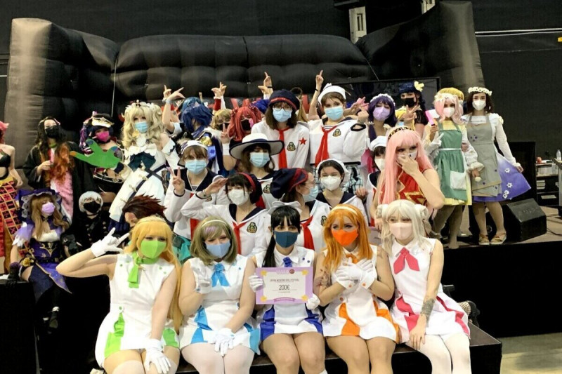 <p>Grupo de participantes del concurso de 'cosplay' en la Japan Weekend de 2022</p>