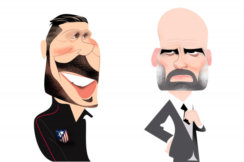 <p>El Cholo Simeone y Pep Guardiola.</p>