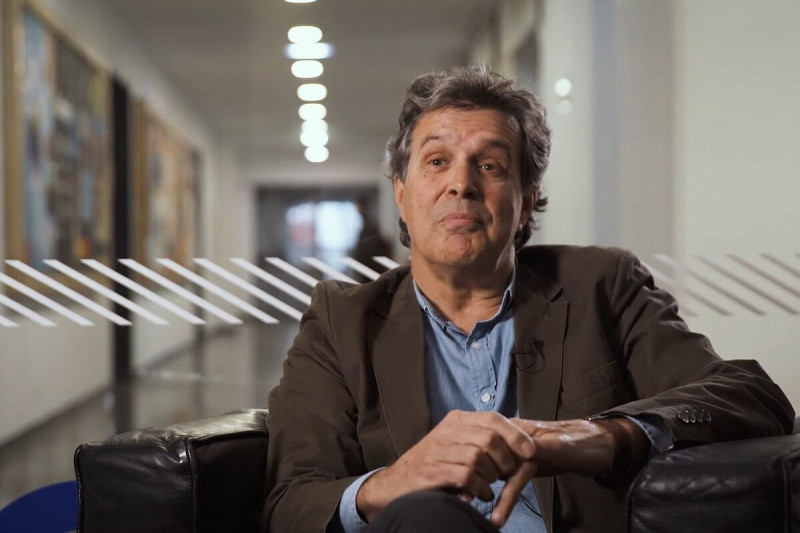 <p>Rafael Poch en una entrevista en La Casa Encendida</p>