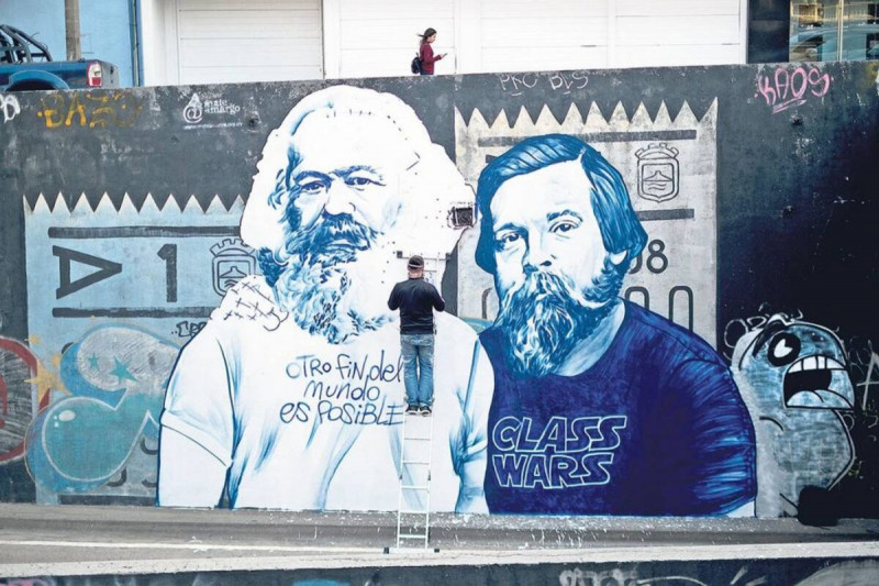 <p>Grafiti de Karl Marx</p>