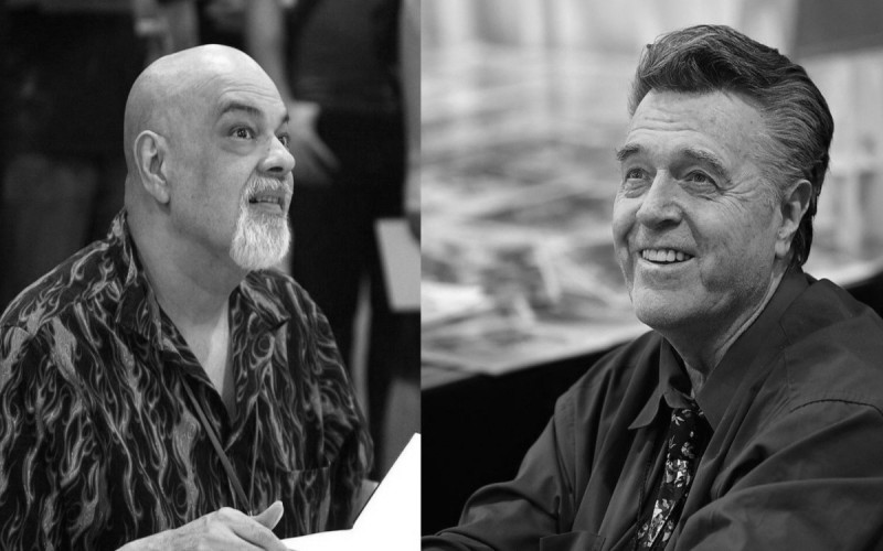 <p>George Pérez (izquierda) y Neal Adams (derecha).</p>