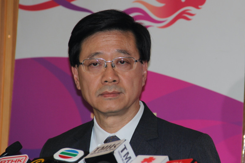 <p>John Lee Ka-chiu, durante una rueda de prensa. </p>