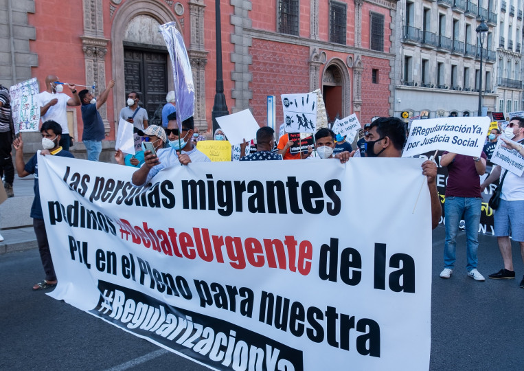 <p>Manifestación por la regularización ya. </p>