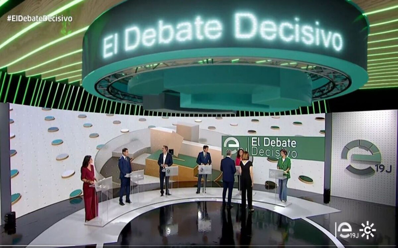 <p>Imagen del debate electoral en Canal Sur.</p>