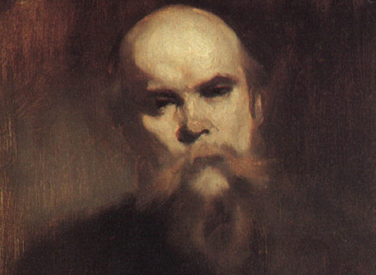 <p>Fragmento del retrato de Paul Verlaine pintado por Eugène Carrière en 1890.</p>