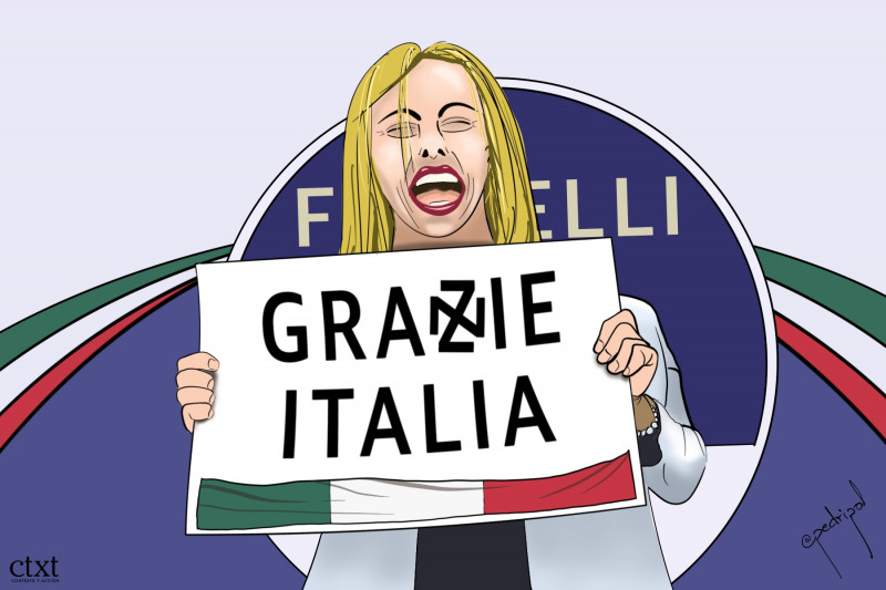 <p>Italia, Meloni, fascismo </p>