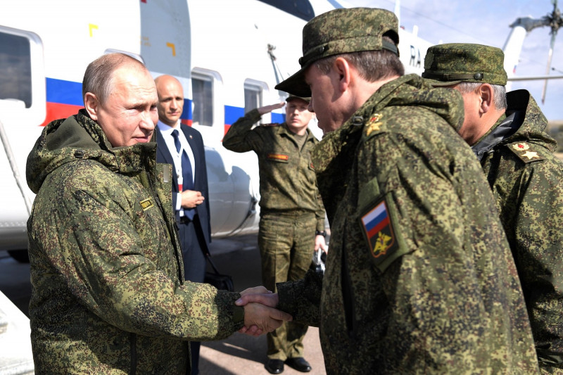 <p>Vladimir Putin, durante los ejercicios militares Center-2019.</p>