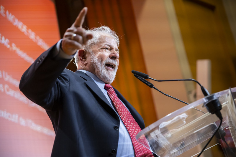 <p>Lula da Silva durante una ponencia el año pasado en SciencesPo (París) sobre el papel de Brasil en el mundo.</p>