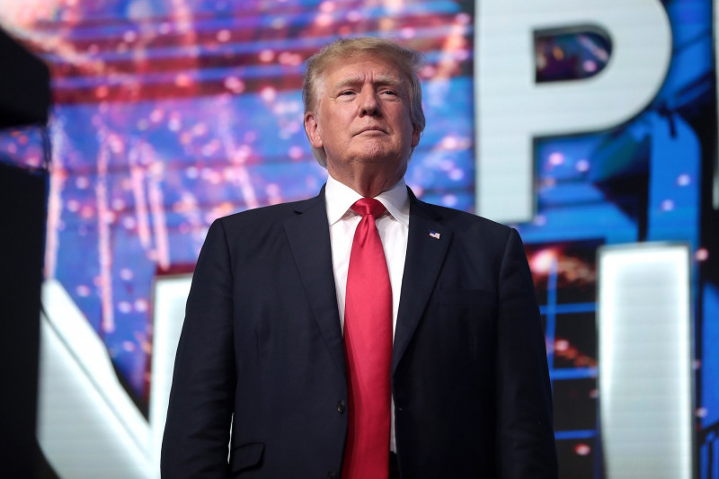 <p>Donald Trump, durante un mitin en el Teatro Federal en Phoenix (Arizona) el 24 de julio de 2021.</p>