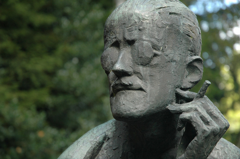<p>Escultura de James Joyce en el cementerio de Fluntern, Zúrich (Suiza).</p>