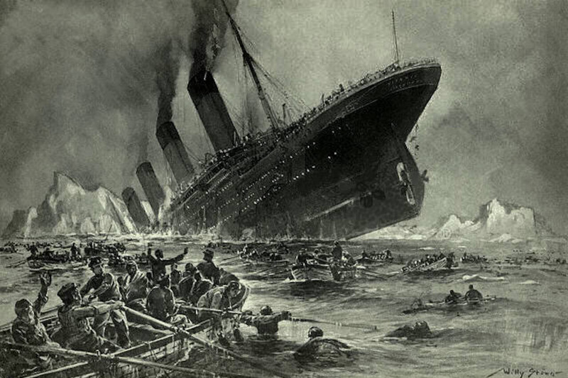<p><em>Hundimiento del Titanic</em></p>