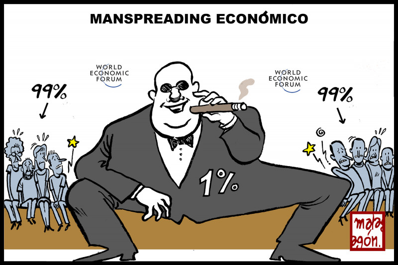 <p>Manspreading económico.</p>