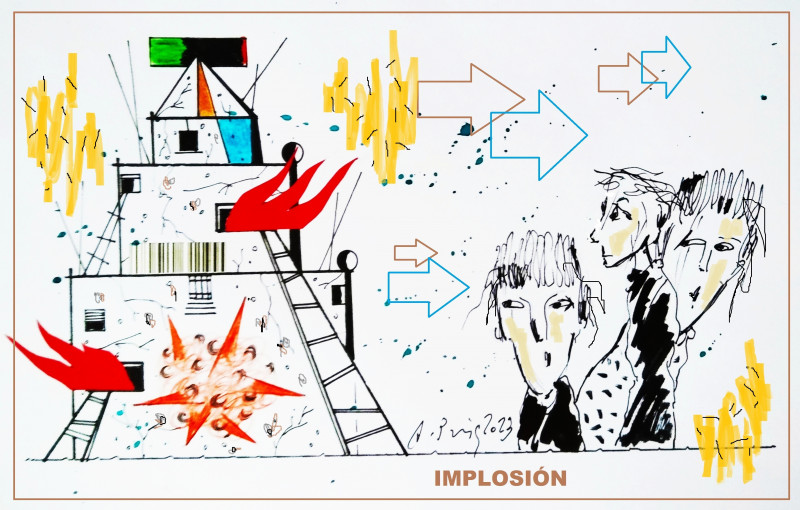 <p>Implosión.</p>