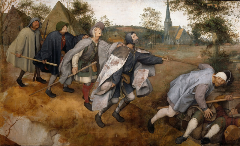 <p><em>La parábola de los ciegos</em>. Pieter Brueghel el Viejo (1568). </p>