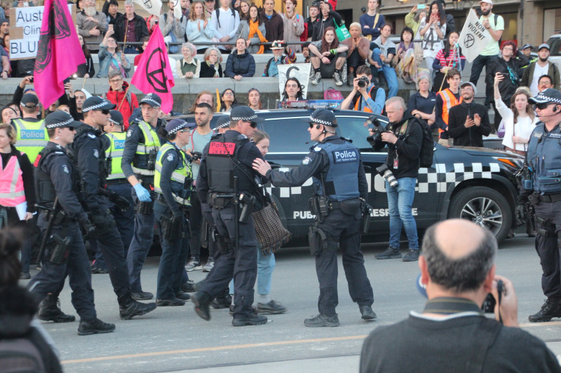 <p>Actos de protesta contra el cambio climático ocurridos en Melbourne, Australia, en octubre de 2019. </p>