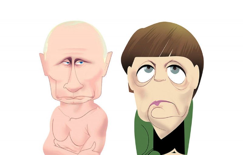 <p>Putin y Merkel.</p>