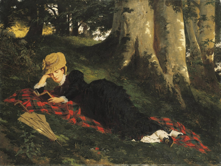 <p>'Mujer leyendo en el bosque' (1875)<strong> / Gyula Benczúr</strong></p>